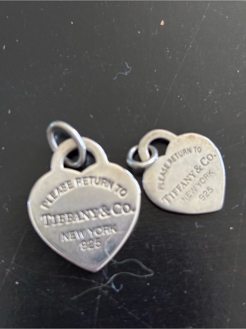 Tiffany & Co. Sterling Silver Heart Tag Charms - Silver Finish